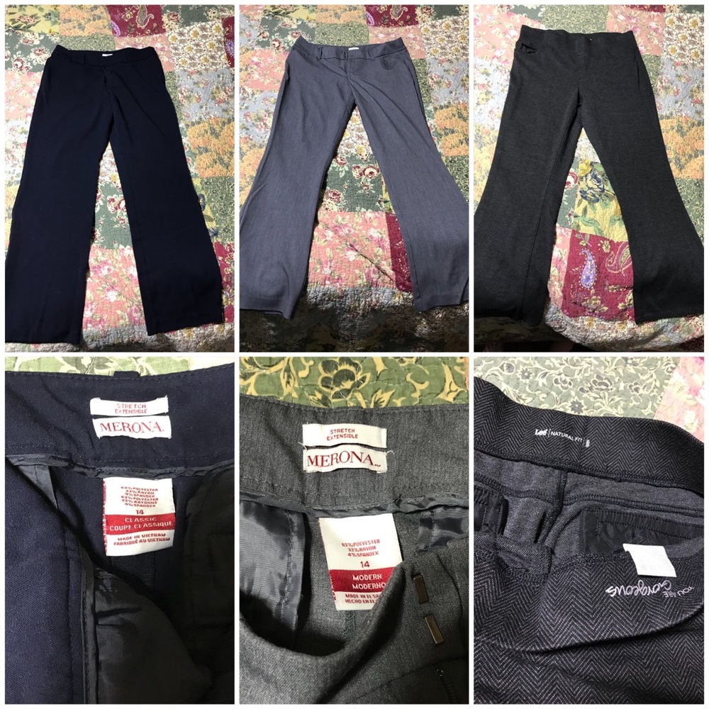 Slack pants lot size 14 Merona & Lee